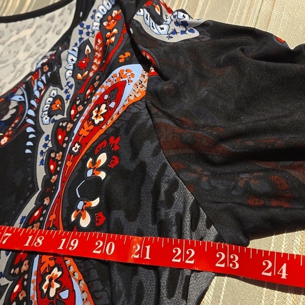 White Mark Successfully Comfortable Women 2XL Vibrant Tunic Dress Boho Goth - Picture 7 of 11